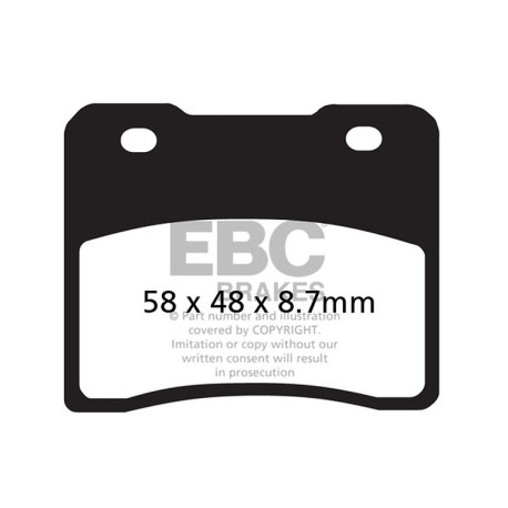 Frâne EBC Moto Plăcuțe frână EBC Organic FA FA102 | race-shop.ro