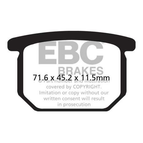 Frâne EBC Moto Plăcuțe frână EBC Organic FA FA065 | race-shop.ro