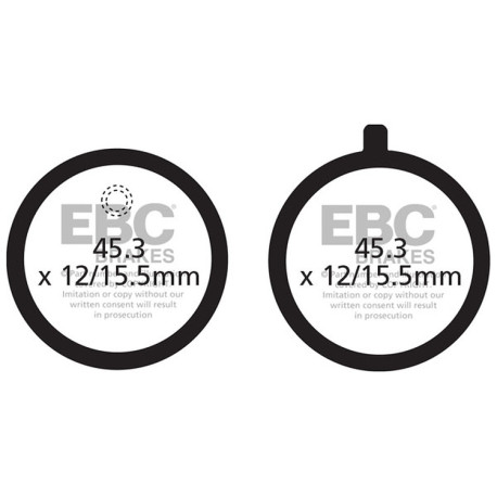 Frâne EBC Moto Plăcuțe frână EBC Organic FA FA028 | race-shop.ro