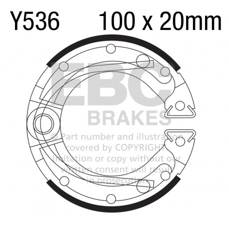 Frâne EBC Moto Saboți frână EBC Plain Y536 | race-shop.ro