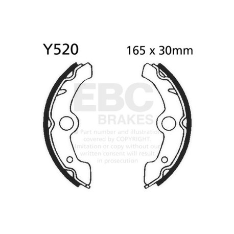 Frâne EBC Moto Saboți frână EBC Plain Y520 | race-shop.ro