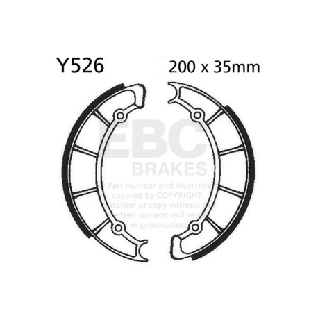 Frâne EBC Moto Saboți frână EBC Plain Y526 | race-shop.ro