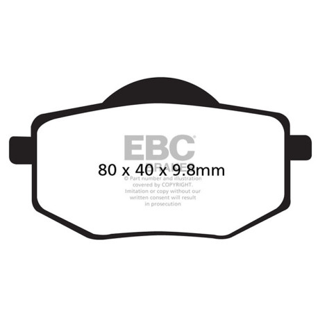 Frâne EBC Moto Plăcuțe frână EBC Organic FA FA136 | race-shop.ro