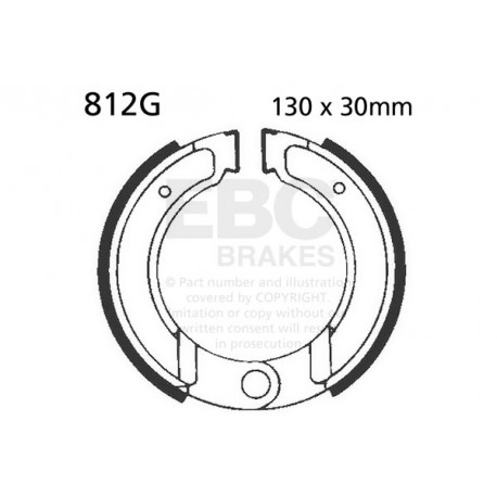 Frâne EBC Moto Saboți frână EBC Grooved 812G | race-shop.ro