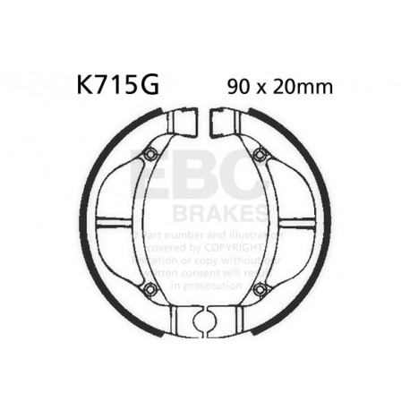 Frâne EBC Moto Saboți frână EBC Grooved K715G | race-shop.ro