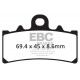 Frâne EBC Moto Saboți frână EBC EPFA EPFA606HH | race-shop.ro