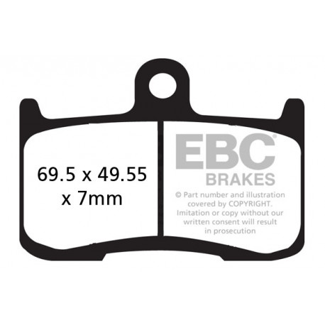Frâne EBC Moto Saboți frână EBC EPFA EPFA435/4HH | race-shop.ro