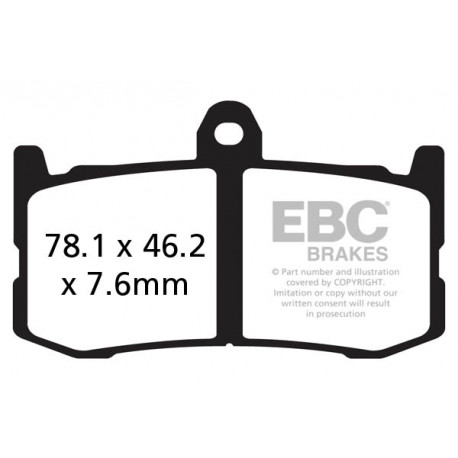 Frâne EBC Moto Saboți frână EBC EPFA EPFA491HH | race-shop.ro