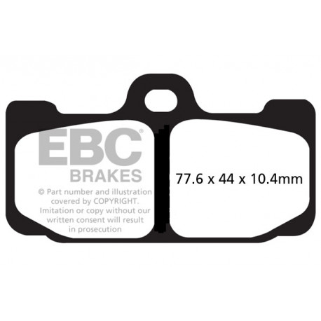 Frâne EBC Moto Saboți frână EBC EPFA EPFA295HH | race-shop.ro