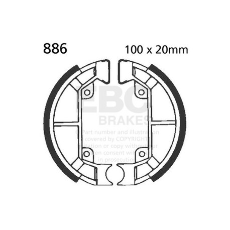 Frâne EBC Moto Saboți frână spate EBC Plain 886 | race-shop.ro