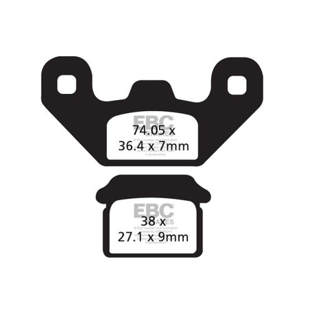 Frâne EBC Moto Plăcuțe frână EBC Organic FA FA480 | race-shop.ro