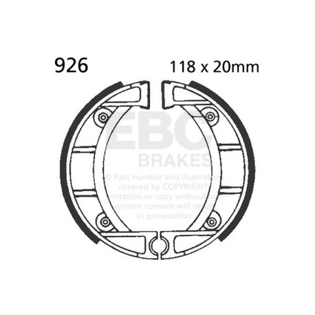 Frâne EBC Moto Saboți frână spate EBC Plain 926 | race-shop.ro
