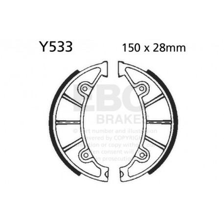 Frâne EBC Moto Saboți frână EBC Organic Y533 | race-shop.ro