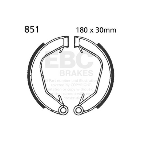 Frâne EBC Moto Saboți frână spate EBC Plain 851 | race-shop.ro