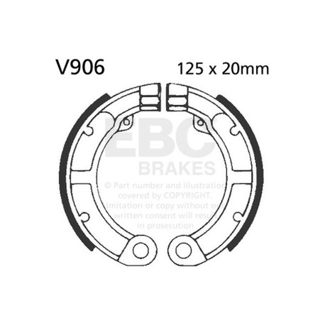 Frâne EBC Moto Saboți frână EBC Plain V906 | race-shop.ro
