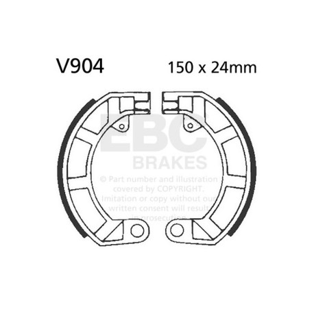 Frâne EBC Moto Saboți frână EBC Plain V904 | race-shop.ro