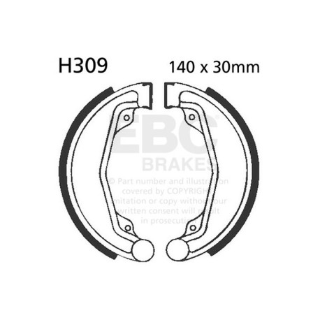 Frâne EBC Moto Saboți frână EBC Plain H309 | race-shop.ro