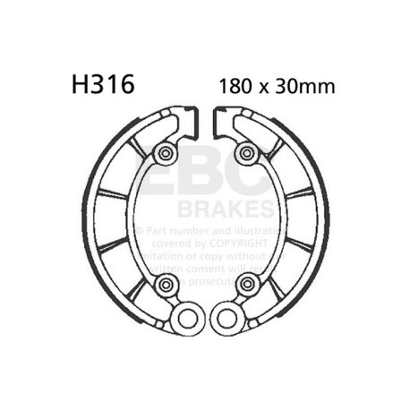 Frâne EBC Moto Saboți frână EBC Plain H316 | race-shop.ro