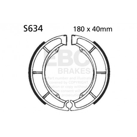 Frâne EBC Moto EBC Set saboți frână Organic S634 | race-shop.ro