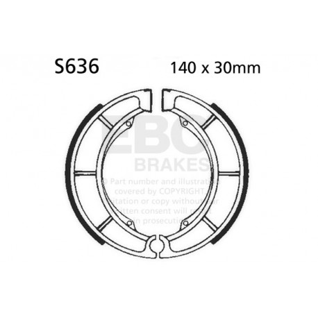 Frâne EBC Moto EBC Set saboți frână Organic S636 | race-shop.ro