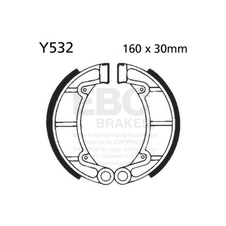 Frâne EBC Moto Saboți frână EBC Plain Y532 | race-shop.ro