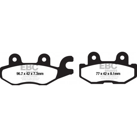 Frâne EBC Moto Saboți frână EBC Organic FA674TT | race-shop.ro