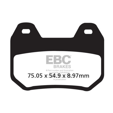 Frâne EBC Moto Plăcuțe frână EBC Organic FA FA304 | race-shop.ro