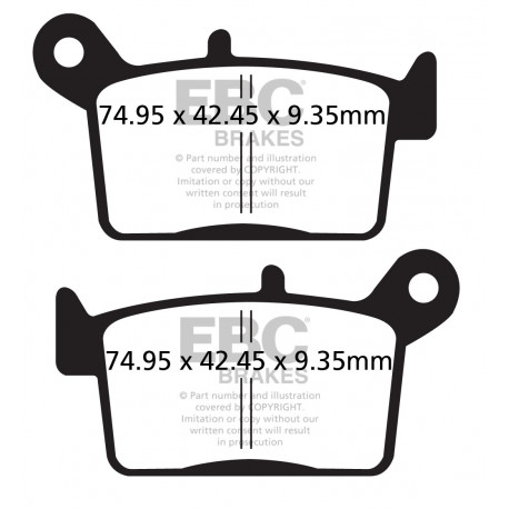 Frâne EBC Moto Saboți frână EBC Organic FA697 | race-shop.ro