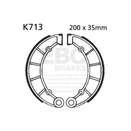 Frâne EBC Moto Saboți frână EBC Plain K713 | race-shop.ro