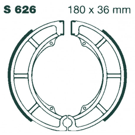 Frâne EBC Moto Saboți frână EBC Grooved S626G | race-shop.ro