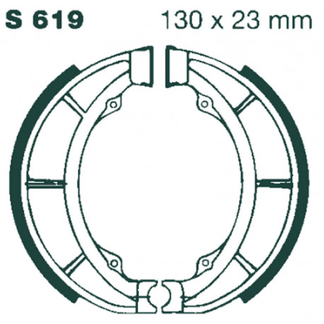 Frâne EBC Moto Saboți frână EBC Grooved S619G | race-shop.ro