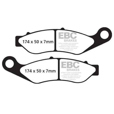 Frâne EBC Moto Plăcuțe frână EBC Organic FA FA638 | race-shop.ro