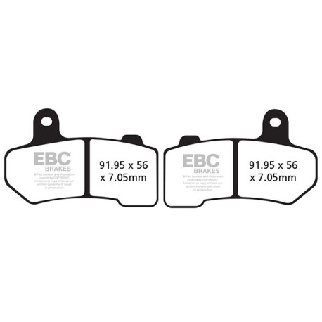 Frâne EBC Moto Plăcuțe frână EBC V Semi-Sintered FA409V | race-shop.ro
