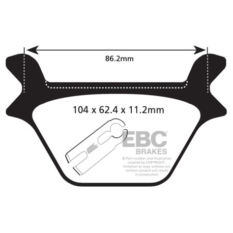 Frâne EBC Moto Plăcuțe frână EBC Organic FA FA200 | race-shop.ro