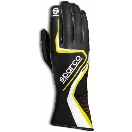 Mănuși Mănuși Sparco Record (cusătură exterior) negru/galben | race-shop.ro