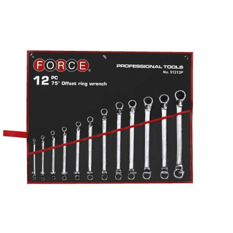 Sady vidlicových kľúčov FORCE 12 piese chei inelare curbate 75 ° | race-shop.ro