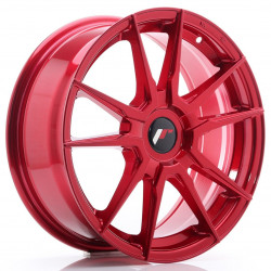 Jante Japan Racing JR21 17x7 ET35-40 Blank Platinum Red