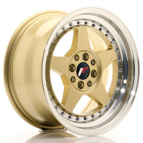 Jante Jante Japan Racing JR6 16x8 ET30 4x100/114 Gold w/Machined Lip | race-shop.ro