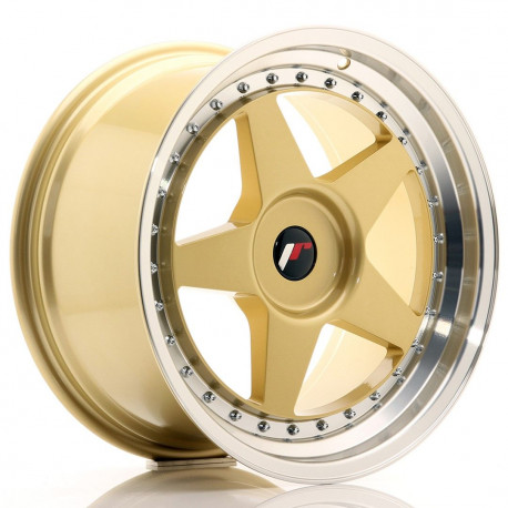 Jante Jante Japan Racing JR6 18x9,5 ET20-40 BLANK Gold w/Machined Lip | race-shop.ro
