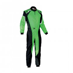 Combinezon de karting pentru copii cu omologare CIK-FIA OMP KS-3, verde