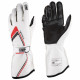 Mănuși Mănuși OMP Tecnica cu FIA (cusătură exterior) alb | race-shop.ro