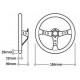 Volane sport Volan sport cu 3 spițe RACES Corsa, 350mm, piele ecologică, adâncime 90mm, negru/galben | race-shop.ro