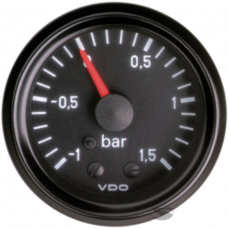 Ceasuri bord VDO Cocpit Vision Ceas indicator VDO presiune turbo mecanic (-1 - 1,5 BARI) - Seria cockpit Vision | race-shop.ro