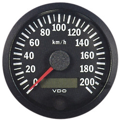 Ceas indicator VDO viteză 100mm 0 -200km/h - Seria cockpit Vision