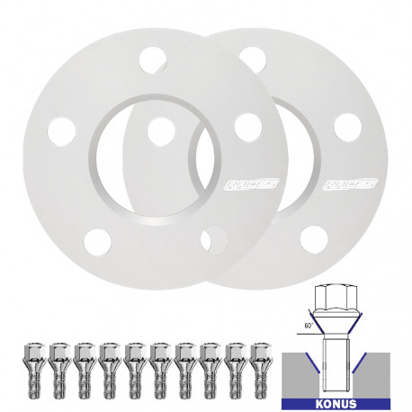 Distanțiere pentru model dedicat Set 2buc distanțiere (de trecere) pentru BMW 5 Series&nbsp;V (E60/E61)&nbsp;- 10mm, 5x120, 72,6 | race-shop.ro