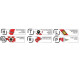 Centuri de siguranță și accesorii Centură de siguranță cu FIA în 6 puncte OMP First 3, roșu | race-shop.ro