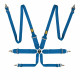 Centuri de siguranță și accesorii Centură de siguranță cu FIA în 6 puncte OMP First 3+2, albastru | race-shop.ro