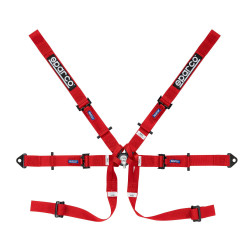Centuri de siguranță sport în 6 puncte FIA SPARCO FORMULA H-7 2" (50mm), roșu