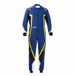Combinezon de karting cu omologare CIK-FIA SPARCO Kerb K44, albastru/negru/galben/alb