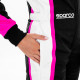 Combinezoane Combinezon copil CIK-FIA SPARCO Lady Kerb K44, negru/alb/roz | race-shop.ro